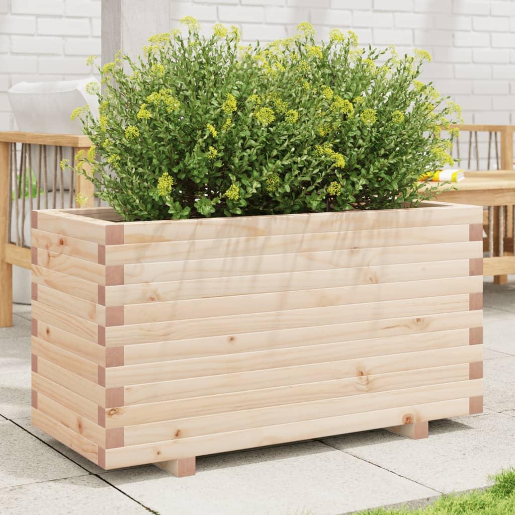 Plantekasse 90x40x49,5 cm massivt fyrretræ billede