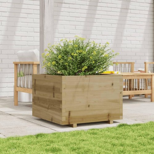 Plantekasse 70x70x49,5 cm imprægneret fyrretræ
