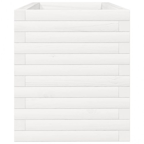 Plantekasse i massivt fyrretræ 90 x 40 x 45,5 cm - hvid
