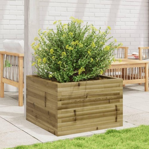 Plantekasse 70x70x45,5 cm imprægneret fyrretræ