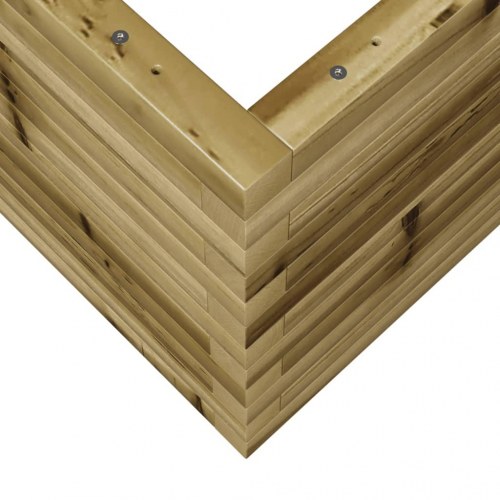 Plantekasse 70x70x45,5 cm imprægneret fyrretræ
