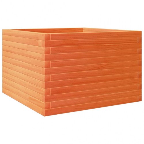 Plantekasse i massivt fyrretræ 70 x 70 x 45,5 cm - gyldenbrun