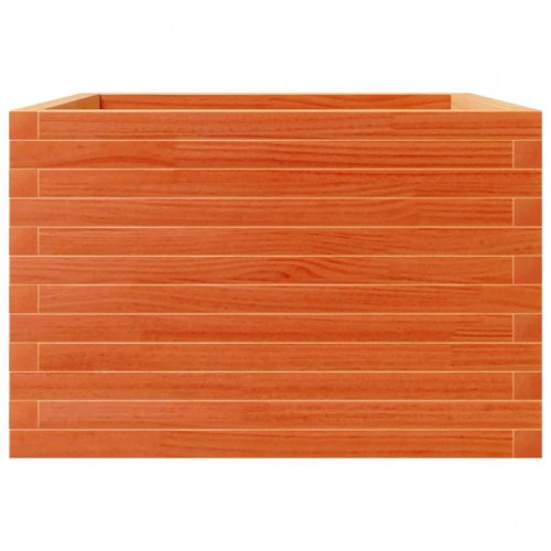 Plantekasse i massivt fyrretræ 70 x 70 x 45,5 cm - gyldenbrun