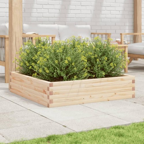 Plantekasse 100x100x23 cm massivt fyrretræ