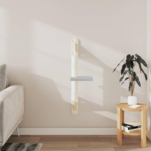 Væghængt kradsetræ med kradsestolpe 85,5 cm lysegrå