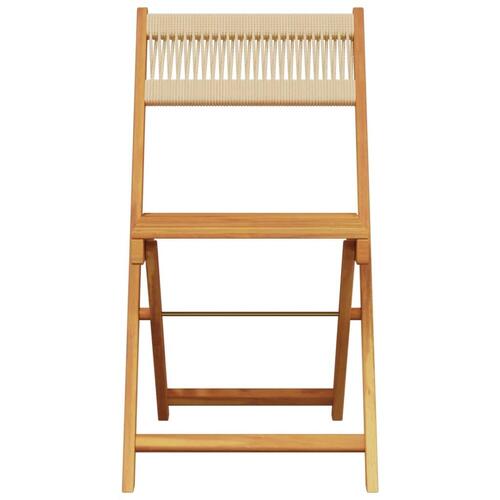 Foldbare havestole 8 stk. massivt akacietræ beige