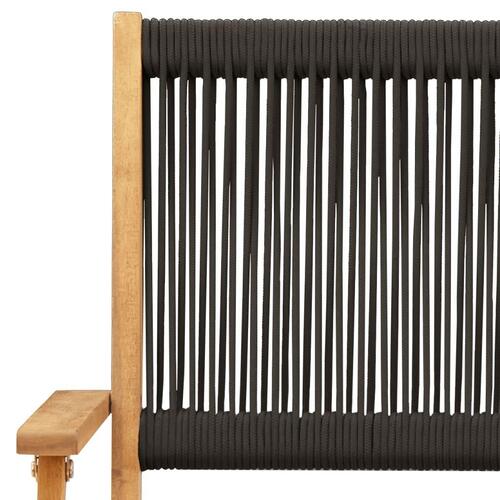 Foldbare havestole 8 stk. massivt akacietræ sort