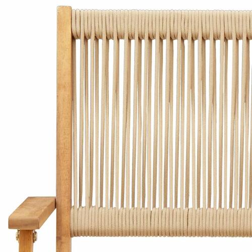 Foldbare havestole 8 stk. massivt akacietræ beige
