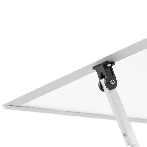 Drivhus med fundamentramme 224x169x202 cm aluminium sølvfarvet