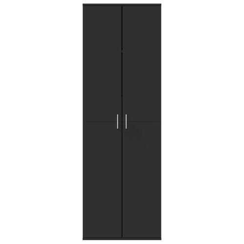 Højskab 60x35x180 cm konstrueret træ sort
