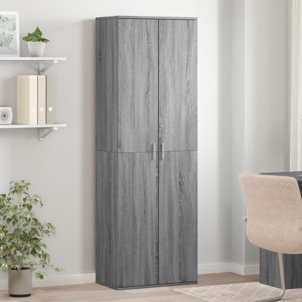 Højskab 60x35x180 cm konstrueret træ grå sonoma-eg