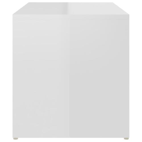 Sidebord 59x36x38 cm konstrueret træ hvid højglans
