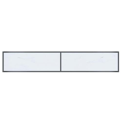 Konsolbord 200x35x75,5 cm hærdet glas hvid