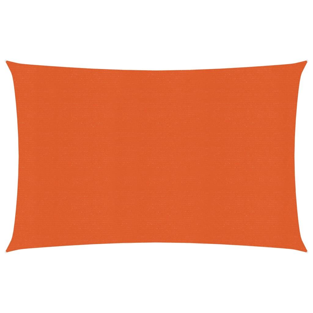 Solsejl 2x3 m 160 g/m² HDPE orange