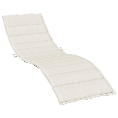 Hynde til liggestol 200x50x4 cm stof meleret cremefarvet