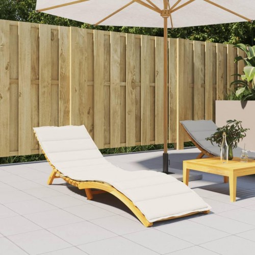 Hynde til liggestol 200x50x4 cm stof meleret cremefarvet
