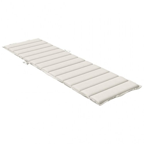 Hynde til liggestol 200x50x4 cm stof meleret cremefarvet