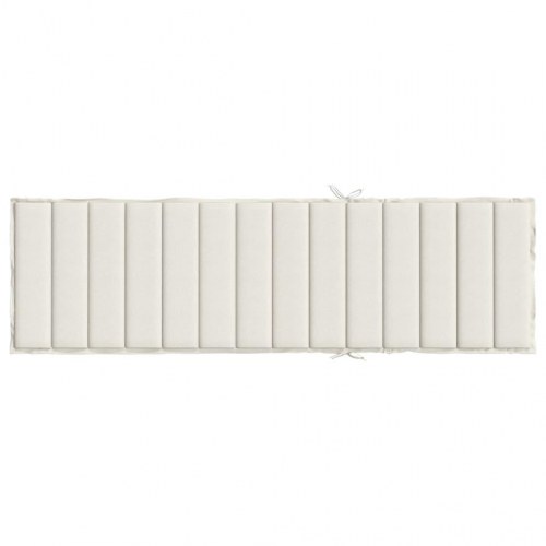 Hynde til liggestol 200x50x4 cm stof meleret cremefarvet