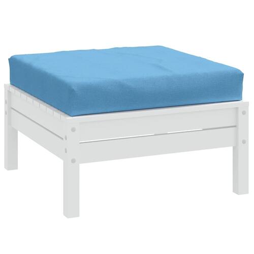 Pallehynde 60x60x9,5 cm stof meleret blå