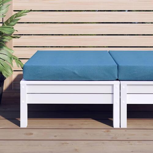 Pallehynde 60x60x9,5 cm stof meleret blå
