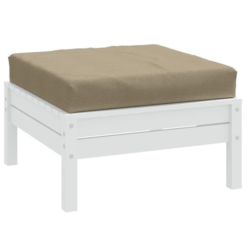 Pallehynde 60x60x10 cm stof meleret gråbrun