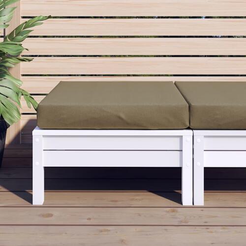 Pallehynde 60x60x10 cm stof meleret gråbrun