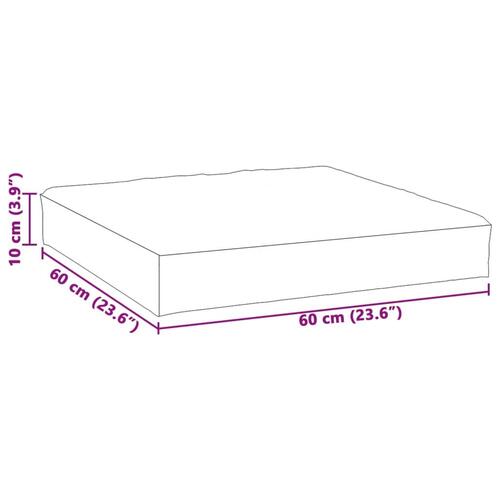 Pallehynde 60x60x10 cm stof meleret gråbrun