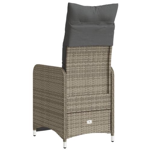 Havelænestole 2 stk. med hynder polyrattan grå