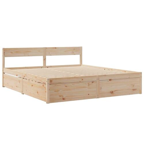Sengeramme uden madras 180x200 cm massivt fyrretræ