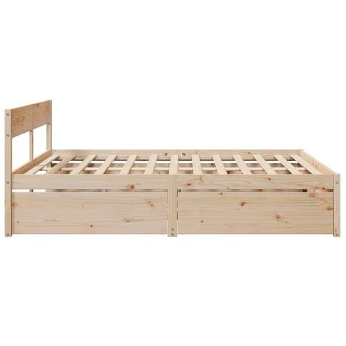 Sengeramme uden madras 180x200 cm massivt fyrretræ