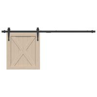 Mini-skydelågesæt 122 cm kulstofstål sort