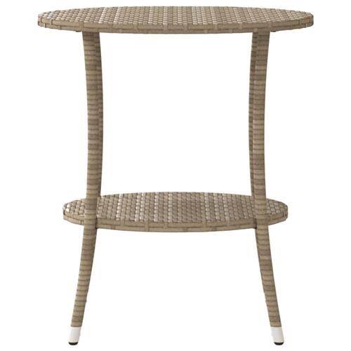 Havestole 2 stk. med lænefunktion og bord polyrattan beige