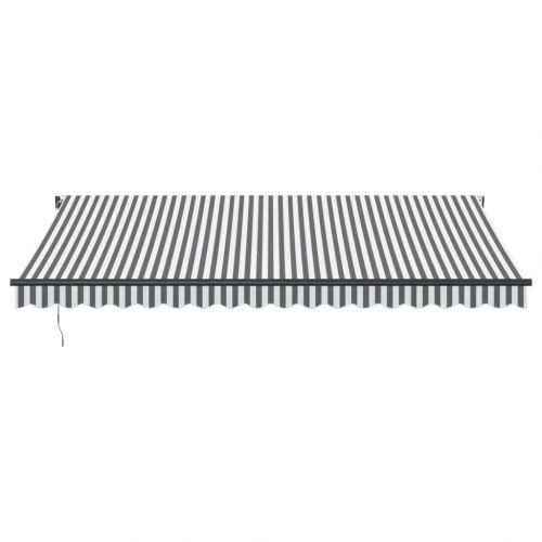 Markise med LED og automatisk betjening 450 x 350 cm - antracitgrå/hvid