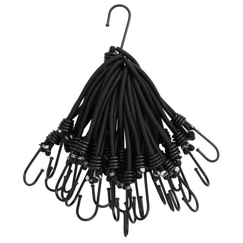 Elastiksnore med kroge 25 stk. 17 cm