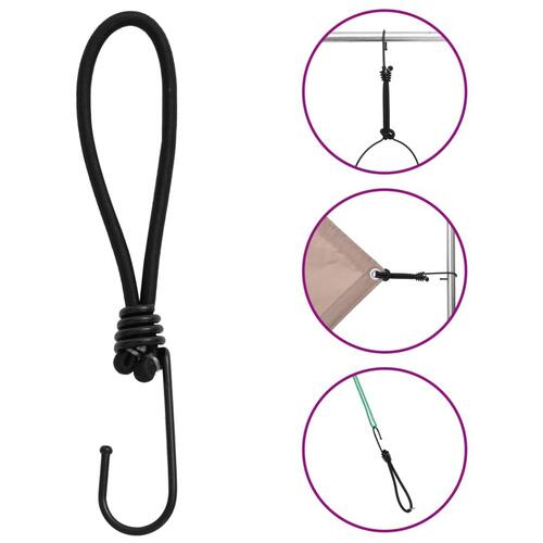 Elastiksnore med kroge 25 stk. 17 cm