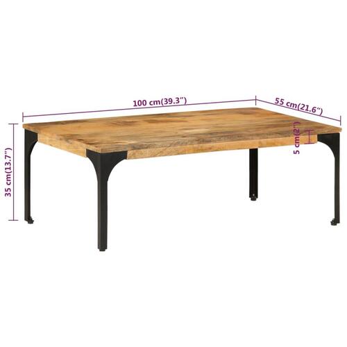 Sofabord 100x55x35 cm massivt mangotræ