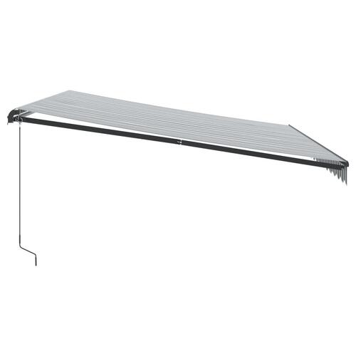 Markise 450x350 manuel betjening antracitgrå og hvid