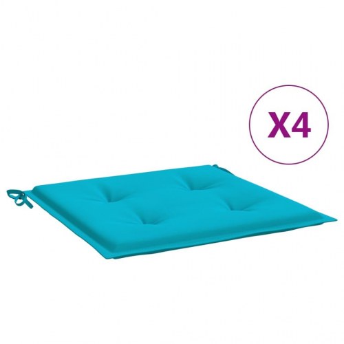 Hynder til havestol - 4 stk., 40 × 40 × 4 cm, turkis
