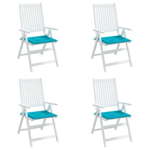 Hynder til havestol - 4 stk., 40 × 40 × 4 cm, turkis