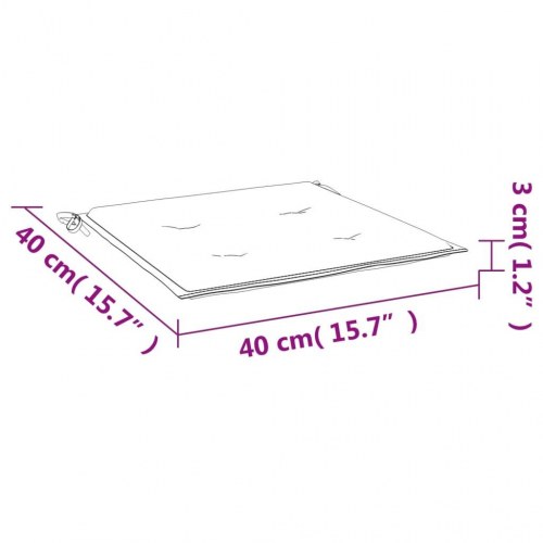 Hynder til havestol - 4 stk., 40 × 40 × 4 cm, turkis