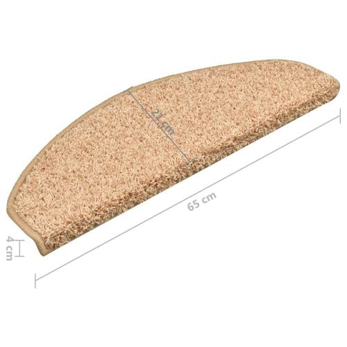 Trappemåtter 15 stk. 65x21x4 cm guldfarvet