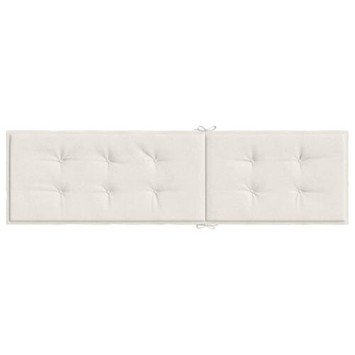 Hynde til dækstol (75+105) x 50 x 4 cm stof meleret cremefarvet