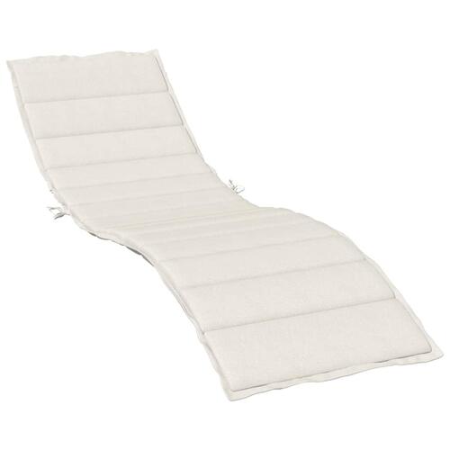 Hynde til liggestol 200x60x4 cm stof meleret cremefarvet