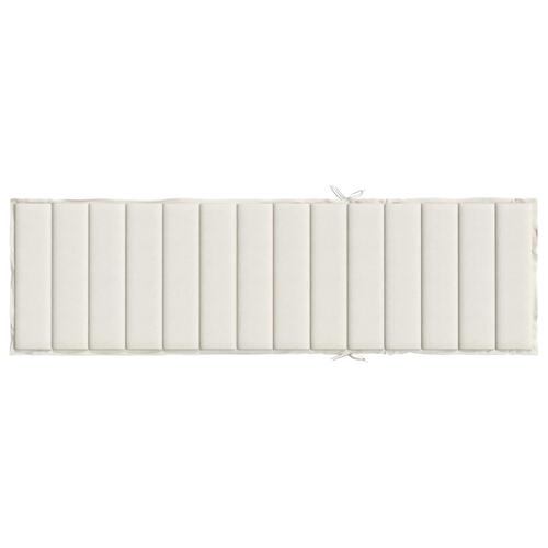Hynde til liggestol 200x60x4 cm stof meleret cremefarvet