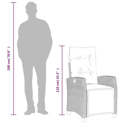 Spisebordssæt til haven 4 dele med hynder polyrattan beige