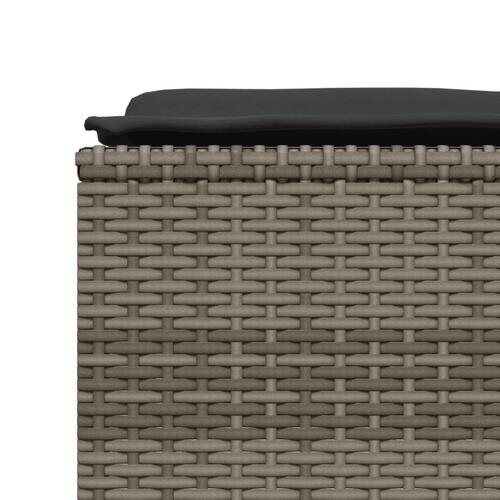 Sofasæt 5 dele med hynder polyrattan grå