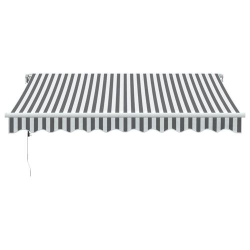 Markise 300x250 cm automatisk betjening antracitgrå og hvid