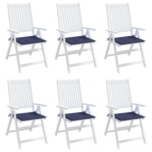 Pallehynder 6 stk. 50x50x4 cm oxfordstof marineblå