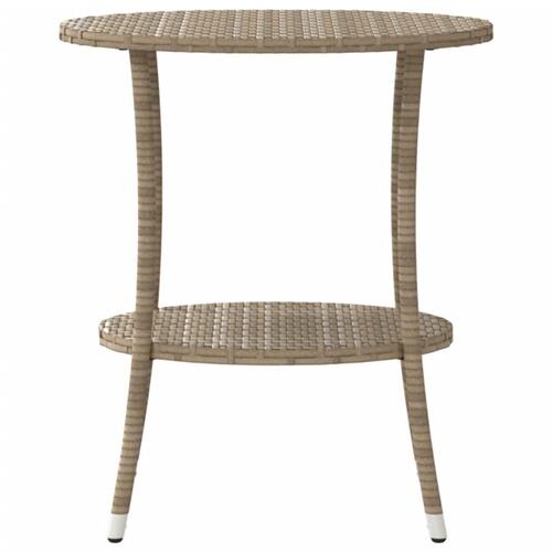 Havestole 2 stk. med lænefunktion og bord polyrattan beige