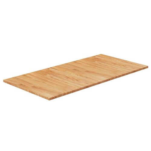 Bordplade til badeværelse 100x50x1,5 cm massivt træ lysebrun